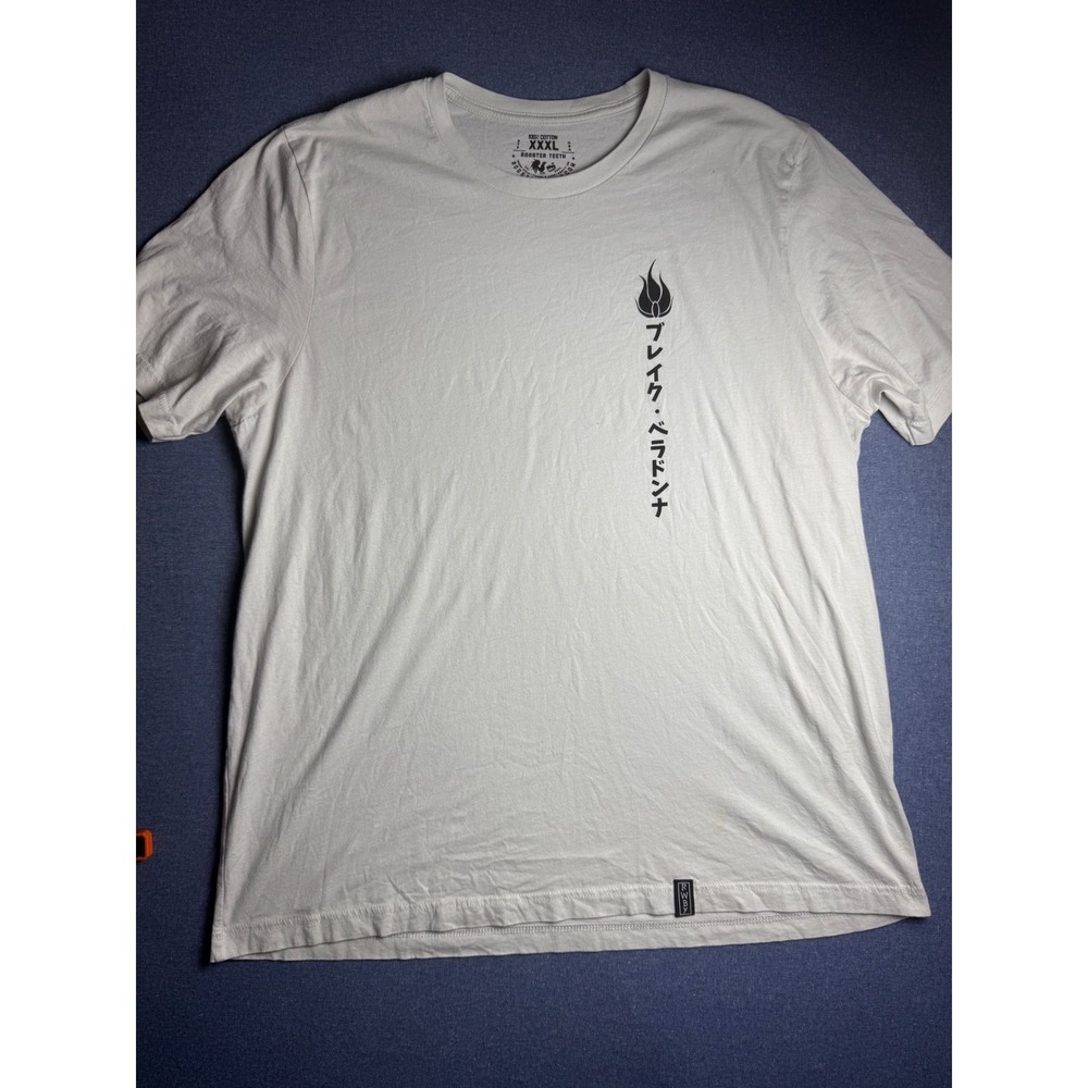 Rooster Teeth RWBY Blake Belladonna White Graphic T-Shirt Mens XXXL Katakana
